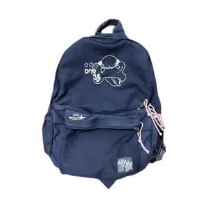 Школьные сумки девочки y2k джинсовые рюкзаки корейская модная сумка для учеников милый дизайнер путешествий Preppy School Baging