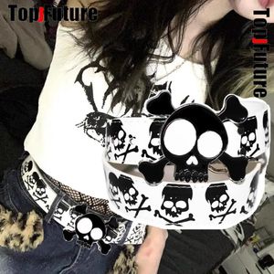 Männer Unisex Frauen y2k Mädchen Dekorat Gothic Lolita Punk Harajuku Schädelgürtel Taille Belt Steampunk Cosplay Party Belt Geschenk 240521