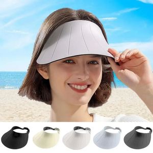 Otwarta czapka Summer Sun Visor Hat for Women Anti-UV oddychająca lekka duża brzegi bez śladowej lekkości kapelusz do wspinaczki 240522