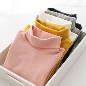 Turtleneck baby tröja 4-12 år barn toppar avslappnad småbarn bomulls höstdräkt barn kläder för flickor pojkar kläder l2405 l2405