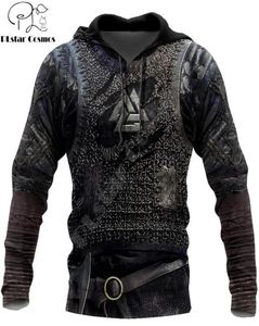 Viking Armor Tattoo 3D Printed Men hoodies Harajuku Fashion Sweatshirt Cosplay Costume Unisex Casual Jacket Zip Hoodie WJ003 CX2005984628