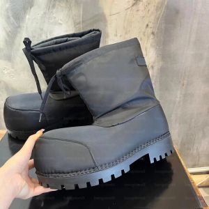 Alaska Ski Low Top Boots Paris Fashion Men Women Skiwear Snow Boots Designer Platform Black White Shoes Storlek 35-44