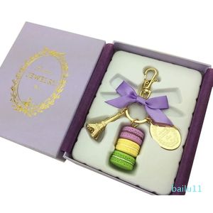 Alloy Gold Plated France Effiel Tower Keychain Fashion Keyring Key Chain bag charm fashion accessories gift box