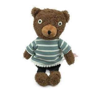 Plush Dolls 1pc 25cm/35cm/50cm Kawaii Teddy Bears Plush Dolls Soft Stripe Clothes Bear Stuffed Plush Toys for Girls Children Birthday Gifts H240521 4FKU