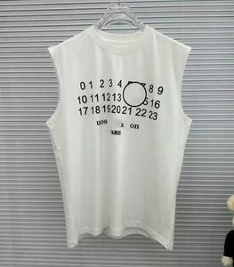 Mens Summer Tanks Tops Sleeveless Cotton Letter Number Printing Vest Prue Cotton Top Designer Tees Asian size