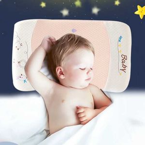 Travesseiros novos travesseiros de látex de látex retangular de 0 a 6 anos de idade de bebê destacável e lavável espuma de espuma de rebote lento D240522