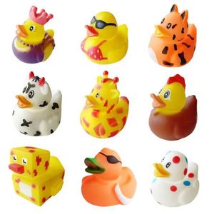 Bath Toys 30 kawałki gumowej kaczki dla dzieci Śliczne kaczka baby shower zabawki letnie plażę prysznic zabawki dziecięce prezenty urodzinowe D240522