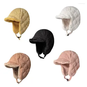 Berety stylowy zimowy kapelusz z flapem dla kobiet mężczyzn idealna zimna pogoda