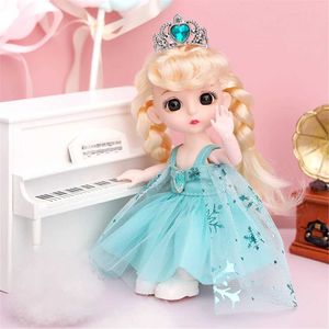 Dolls 16cm Sweet Face BJD Doll Clothes and Shoes Big Eyed Princess 1/12 Scale Action Picture DIY Movable 13 Joints Gift Girl Toy S2452201 S2452201 S2452201