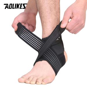 AOLIKES 1 Pair Elastic Strap Ankle Support Brace Badminton Basketball Football Taekwondo Fiess Heel Protector Gym Equipment L2405