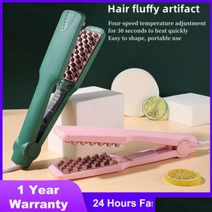 Curling Irons Fluffy Hair Curler Corrugated Iron Ceramic Crimper Volumizer Corn Perm Splint Waver Tongs Styling Tool Drop Delivery Pro Otpac