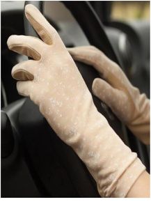 Kvinnors mitten av långa sommar bomullstunna handskar Autumn Slip-Proof Touch SN Kort stil Sunsn Sleeve Driving Gloves Jllzvr8487371