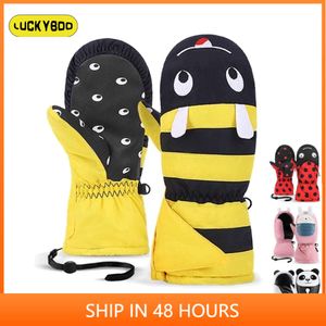 LUCKYBOO Children Ski Winter Outdoor Skiing Sport Protective Gloves Boy and Girl Snowboard Equipment Warm Waterproof L2405