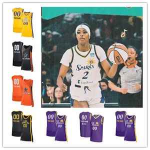 Sparks Jersey Cameron Brink Los Lexie Brown Angeles Rae Burrell Layshia Clarendon Zia Cooke Dearica Hamby Rickea Jackson Aari McDonald Basketball Women Youth