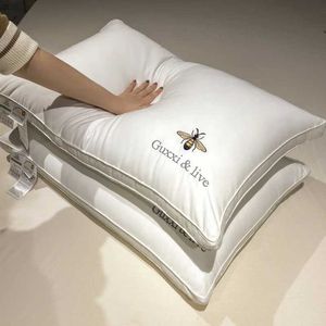 Pillow 100% Cotton Soy Fiber Core Washable s Grade A Low Medium High Sleep Cervical H240522