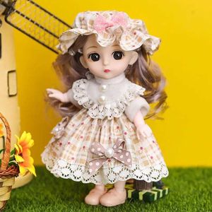 Dolls 16cm 1/12 BJD doll with clothes and shoes mobile and fashionable Lolita action character model cute girl birthday gift toy S2452202 S2452201