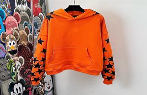 Herrendesigner Kapuzenhaubeer Herren Sweatshirts Damen Langarm Orange Leder Pentacle Fashion Men Hoodie Solid Sweatshirt Sport8238181