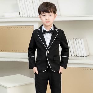 Abito da ragazzo primavera/estate in stile (giacca + camicia + pantaloni + papillon)