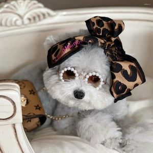 Dog Apparel Cat Glasses Pet Pearl Sunglasses Teddy Than Panda Chihuahua Po Headdress Accessories