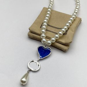 Projektant biżuterii Sweter Naszyjnik Pełna perła wisiorek miłosny naszyjnik