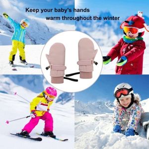 Bebe criança de inverno de inverno elegante luvas de esqui à prova d'água quentes meninos meninos perfeitos para aventuras nevadas L2405