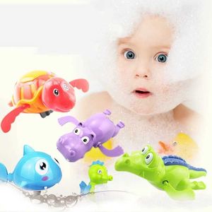 Bath Toys Baby shower toys swimming turtles dolphins crocodiles floating water chains baby shower toys d240522