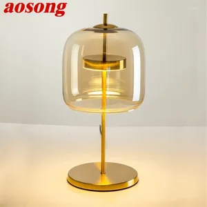 Masa lambaları Aosong Nordic Yaratıcı Lamba Çağdaş Masa Işığı Ev Yatak Başı Dekorasyonu için Led