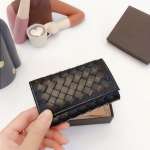 10A Fashion Wallet Elite Quality Exquisite Square Men's High Woven Wallet Card Sheepskin Gentleman Wallet Bapsr