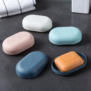 1 Pcs Portable Plastic Bathroom Shower Soap Box Tray Dish Storage Holder Plate Home Travel Soap Wholesale Soap Boxes Packaging