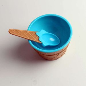 1Set Ice Bowl Löffel klar/flauschiger Slime Box Beliebte Kinder Food Play Toys für Kinder Charme Clay DIY Kit Accessoires