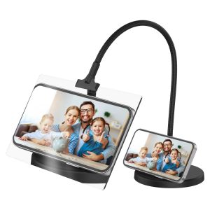 4x Magnifying Glass With Stand 10 X 6 Inches Large Full Page Magnifier Portable Flexible Hands-Free Detachable Desktop Magnifier