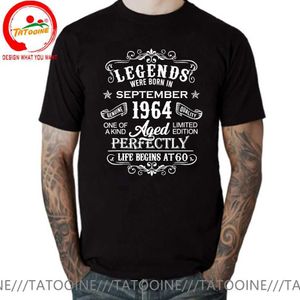 Legenda das camisetas masculinas nascidas em 10 de novembro de 1964, 2 de dezembro, 5 de abril, 8 de junho de 1964 60th T-shirt de aniversário J240409