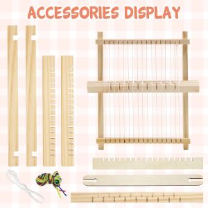 Wooden Weaving Loom Starter Kit Hand-Woven DIY Woven Set Household Tapestry Scarf Multifunctional Loom Sewing Machine