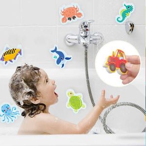 Bath Toys Baby shower toy EVA sticker tape net bag marine animal car boat cognitive floating toy 0 12 month old children shower water game toy d240522