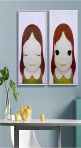 HDプリントYoshitomo Nara Leavealking Doll Canvas Art Poster Print Wall Picture for BabyKids Room漫画装飾ART5057097