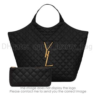 YS Luxury Bag Tote Bag Designer Bag Bag Женская модная кожаная сумка с бриллиантами Icare, высококачественная сумка для покупок высокой емкости 52521