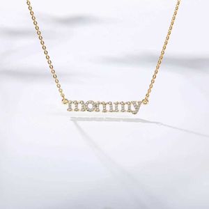 Pendant Necklaces New Fashion Mom Believes in Zircon Necklace and Pendant as the Best Gift for Womens Crystal Necklace Chain Jewelry on Mothers Day d240522