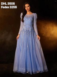 Abiti per feste (vendita) abiti blu moda abito da sera sexy lusso per la laurea del matrimonio da donna formale