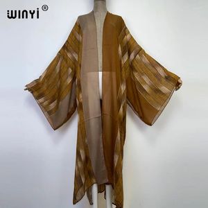 Africa Vintage Printing Beach Wear Swim Suit Cover Up Boho Cardigan Elegant Sexy Holiday Long Sleeve Kimono Dress