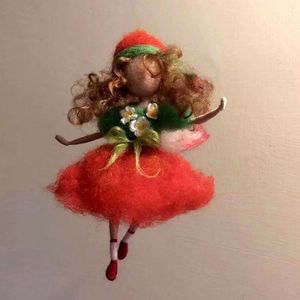 Nytt oavslutat DIY Little Fairy Wool Felt Dolls Material Bag Handgjorda gåvor Filt Craft Needle Poke Animal Material Package Kit