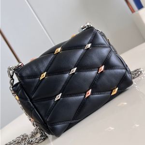 12A Spiegelqualität Designer Mini Pico Go-14 Taschen 15 cm Luxurys Handtaschen Damen Womens Stifte Beutel Echtes Leder Lambskin Schwarz Geldbörse Schulter Kettenbox-Box-Tasche