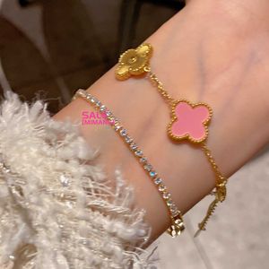 Acessórios clássicos de jóias de van Dopamine Girl Design Feel Sweet Flower Bracelet 2024 Metal Friend Lobster Button Handrope Y3HT