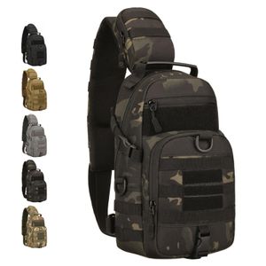 Militär Tactical Chest Bag Single Shoulder Messenger Väskor utomhus kamouflage resor ryggsäck män kvinnor 240520