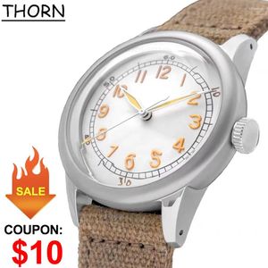 Wristwatches THORN 36mm Men Watch Stainless Steel A11 Military Field Watches 200m Waterproof C3 Luminous NH35 Automatic Movement Wristwatch