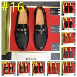 Luxurys modedesigner Mens skor Mens Designer Dress Shoes Ankomst Business Läderskor Män utomhus avslappnad sko Storlek 38-46