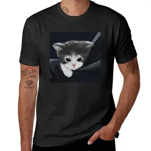 Herrpolos söt kattunge t-shirt blus plus storlek toppar män kläder