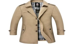 Men039s Trench Coats Long Coat Men Spring Autumn Casual Windbreaker Male Business Single Breasted Zipper Bust Pocket Plus Size 1408259