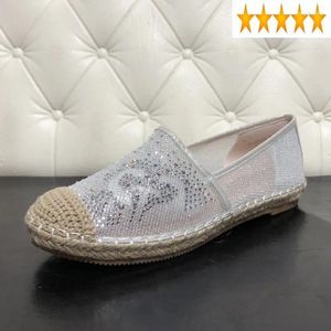 Casual Shoes Fisherman Spring Women Rhinestone Mesh Flat Sweet Breattable Pink Lads Loafers Sapato Feminino Mocassin