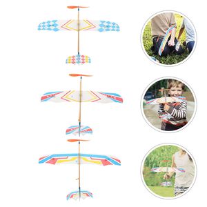 Gummibandplan utomhus glider modell enkel flygplan barn utbildnings leksaker flygande leksak diy leksaker