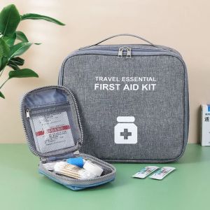 Stor kapacitet första hjälpen kit hemmedicin förvaring väskor bärbar resemedicinska låda överlevnad väska nödsäck piller arrangör